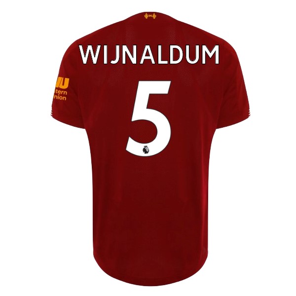 Camiseta Liverpool NO.5 Wijnaldum Replica Primera Ropa 2019/20 Rojo